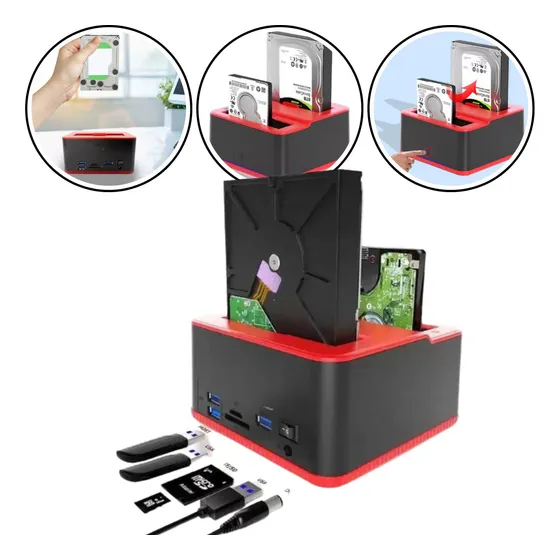 Dock Station Leitor Hd Externo Ssd Sata Usb Pc Notebook