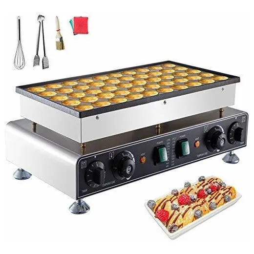Vbenlem 110v Mini Dutch Pancake Baker 50pcs 1700w Maquina