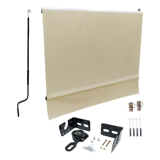 Toldo Vertical Cortina Ext. Lona Pvc - Coversol - Cristal Blanco