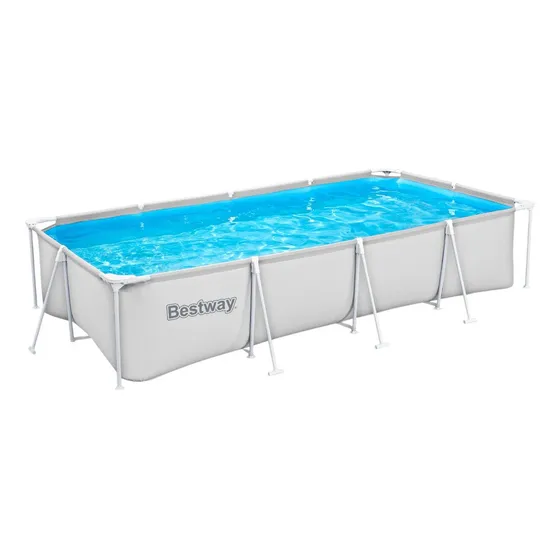 Piscina Bestway Rectangular Steelpro Deluxe 3.66mx2.01mx66cm Color Gris
