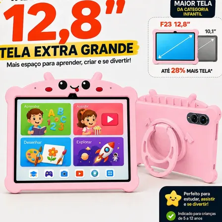 Tablet Infantil Kids Android 15 De 12,8'' Com 512gb, 16gb Ram Cor Rosa