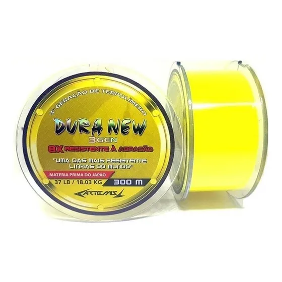 Linha Duranew 0,37mm 300m Soft 8x Pesqueiro Baixa Memória Cor Amarelo
