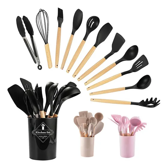 Utensilios Silicona Cocina Reposteria Espatulas Pala 12 Set