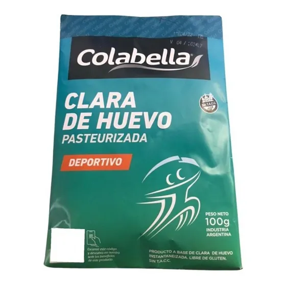 Clara De Huevo Polvo Pasteurizada 100g S/tacc Colabella Dw