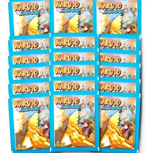Kit 20 Envelopes/100 Figurinhas Álbum Naruto Shippuden