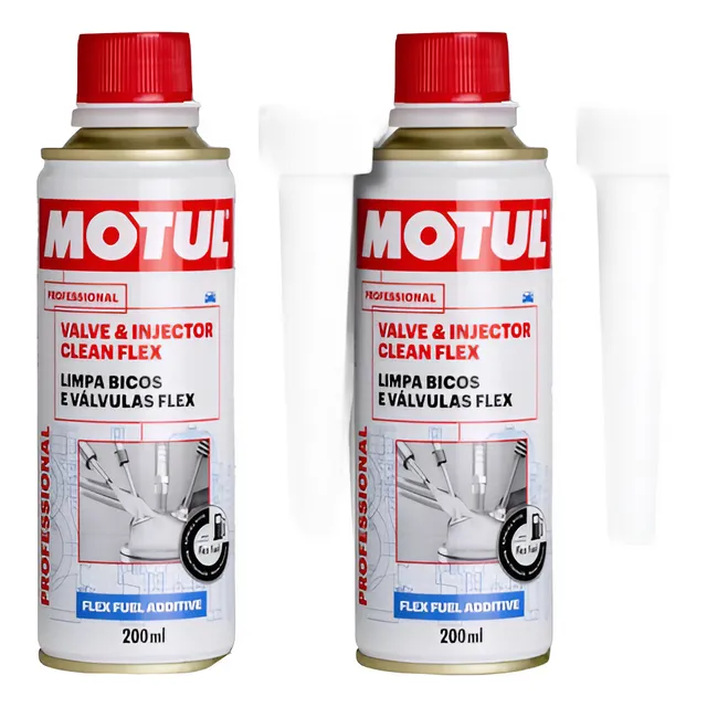 Kit Limpa Bico Carro Flex Motul Valve Injector Clean 200ml