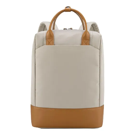 Mochila Just Basics Around Color Beige Diseño De La Tela Unicolor