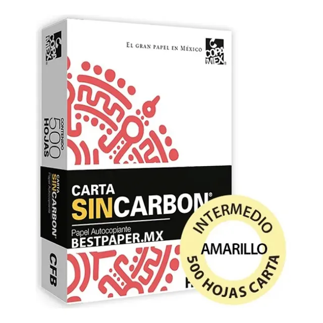 Papel Autocopiante Carta 75g - 500 Hojas Sin Carbón Canario
