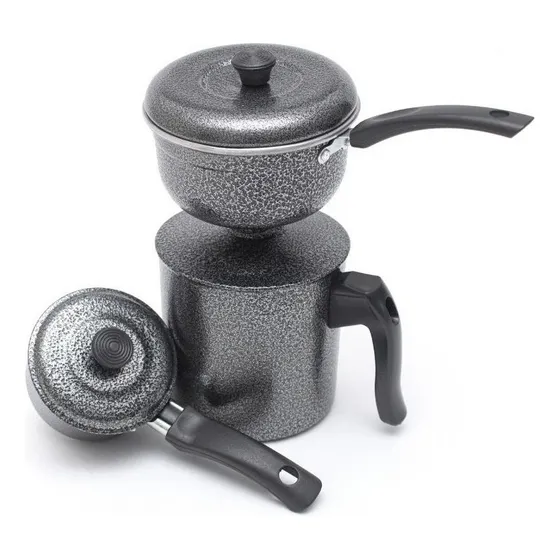 Cuscuzeiro Individual 2 Concha Prático Porção Única 1,2l Cor Preto