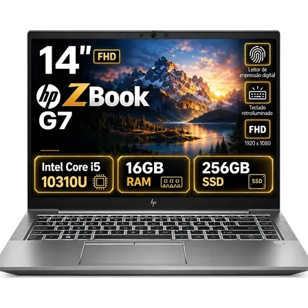 Notebook Hp Zbook Firefly 14 G7 Core I5 10th 16gb 256gb Ssd Cinza