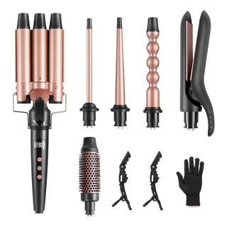 5 En 1 Juego De Varita Para Rizar El Cabello Ptc Crimpadora 5 En 1 Juego De Varita Para Rizar El Cabello Ptc Crimpadora