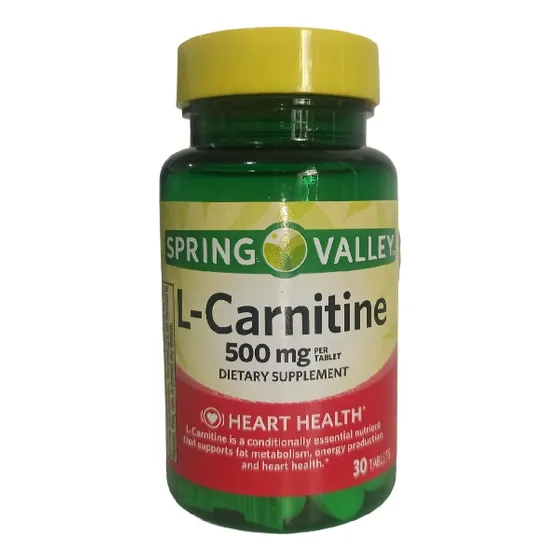 L-cartinine De 500 Mg, Spring Valley Importado. 30 Capsulas