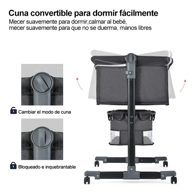 Colecho Cuna Multifuncional Corral Con Colchón Mosquitera