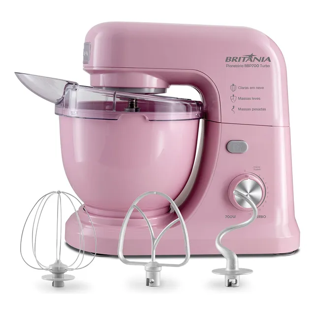 Batedeira Planetária Bbp700rs Rosa Turbo 4l 700w 127V