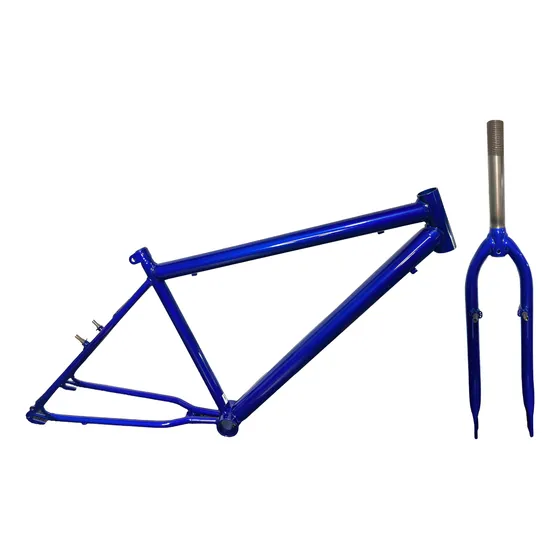 Quadro E Garfo Samy Aro 26 Cor Azul P/montadinha Bh Mtb Bike
