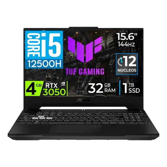 Asus Tuf F15 Core I5 12500h 32gb Ram 1tb Ssd Rtx3050 15.6