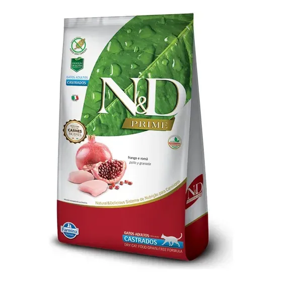 Ração Seca Gato castrado N&D Ancestral Grain Frango Romã 1.5kg