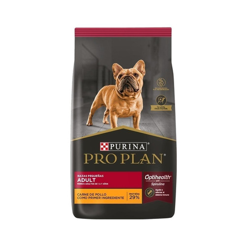 Alimento Pro Plan OptiHealth para perro adulto de raza pequeña sabor pollo y arroz en bolsa de 7.5kg
