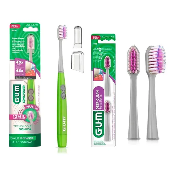 Gum Sonic Power Cepillo Electrico + Repuestos