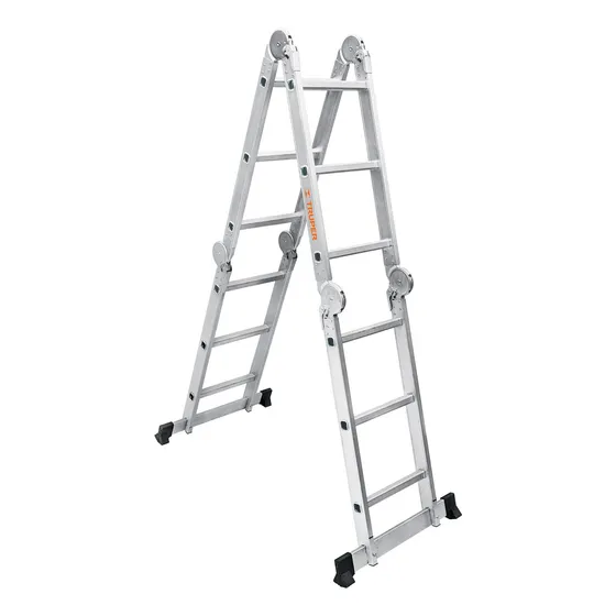 Escalera Plegable Multiposicion De 12 Peldaños, Multiusos.