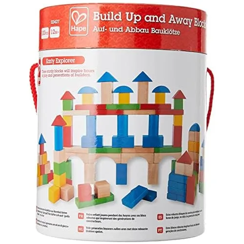 Juego De Bloques De Construcción De Madera Niños Gala...