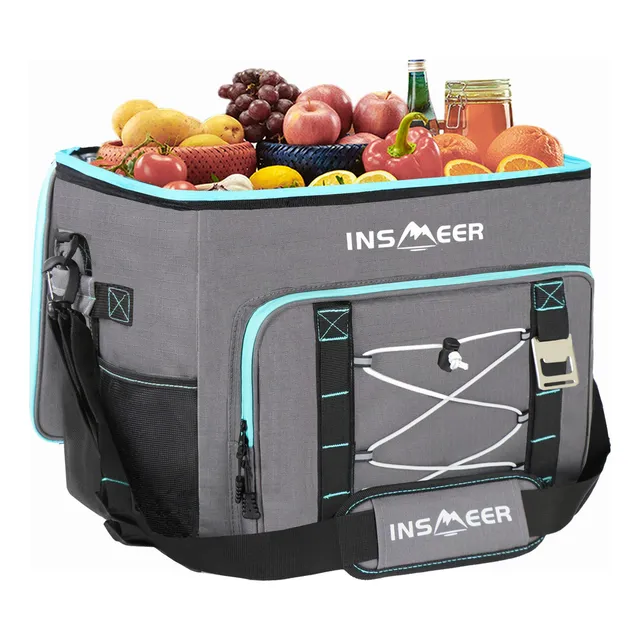 Hielera Grande 55 Litros Bolsa Térmica Para 90 Latas Llelerras Color Turquesa con Bandolera