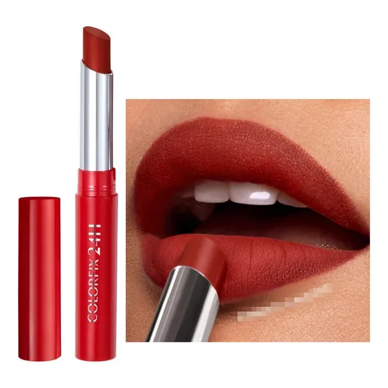 Labial Barra Mate Colorfix 24 H Ésika Pimienta Caliente