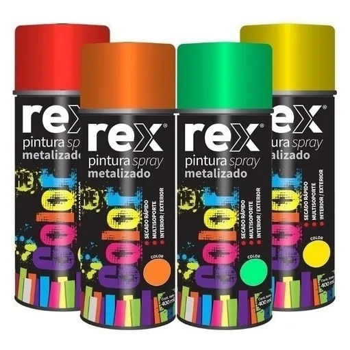 Pintura En Spray Aerosol Verde Metalico 400ml Rex60028 *ub*