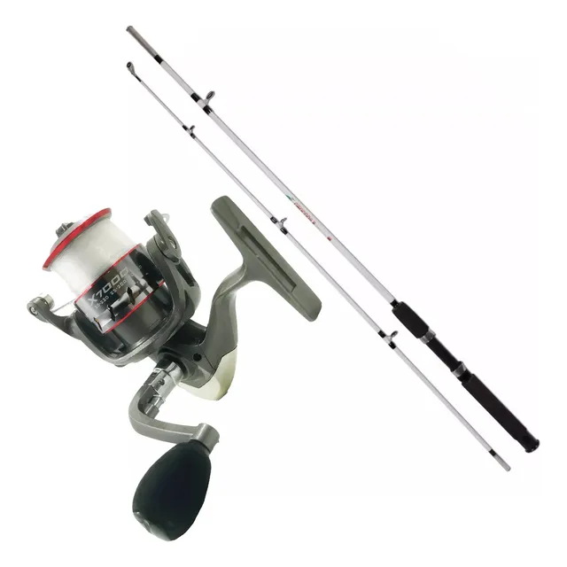 Caña De Pesca 3m + Reel Frontal Carrete Anticorrosivo Alumin