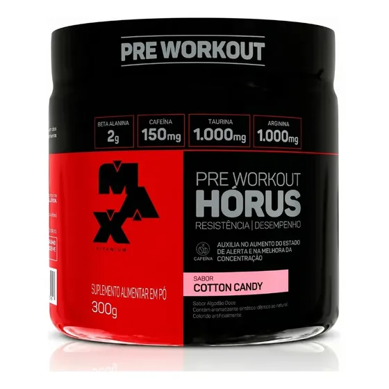 Pré-treino Hórus Max Titanium 300g Energia Foco E Desempenho