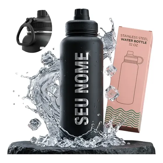Garrafa Térmica 800ml Inox Fitness Academia Personalizada