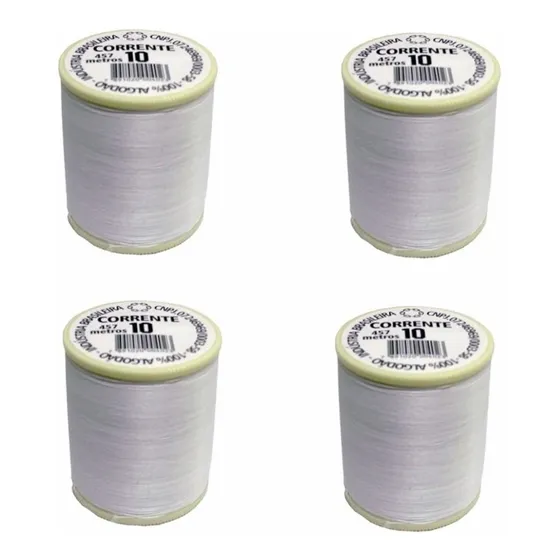 4 Carretel De Linha 10 Para Pipa Corrente 500 Jardas