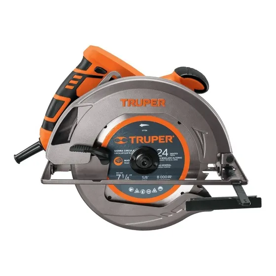 Sierra circular eléctrica Truper Professional SICI-7-1/4A3 18.5cm 1750W Naranja 60Hz 110V