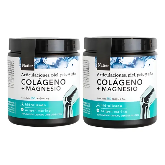 Pack 2 Colágeno+magnecio En Polvo 250g