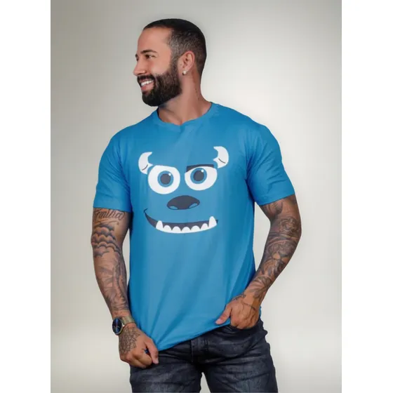 Camiseta Masculina Monstros Sa Sulley Desenho Moda Algodão