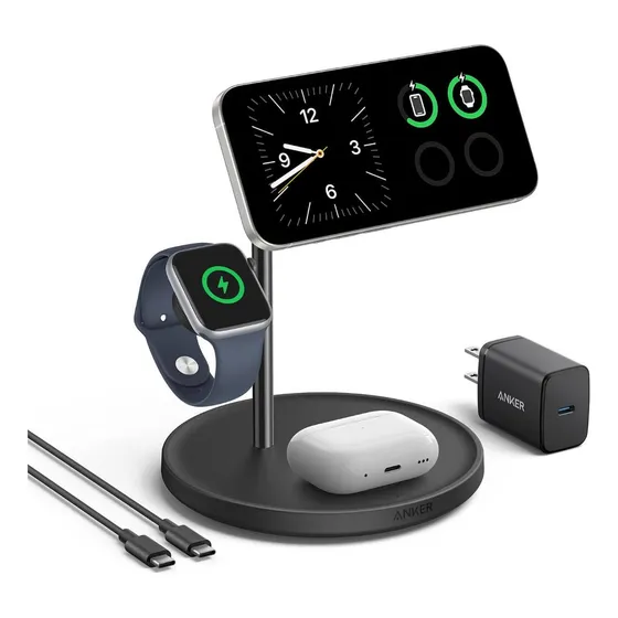 Cargador Anker Qi2 (mag) Stand Para iPhone 16 Pro Max Plus