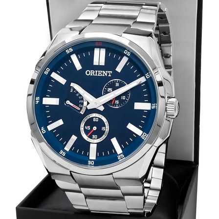 Orient Relógio De Pulso Masculino Analógico Prova Dágua 50m Cor Da Correia Prateado Cor Do Bisel Prateado Cor Do Fundo Azul Orient Relógio De Pulso Masculino Analógico Prova Dágua 50m Cor Da Correia Prateado Cor Do Bisel Prateado Cor Do Fundo Azul