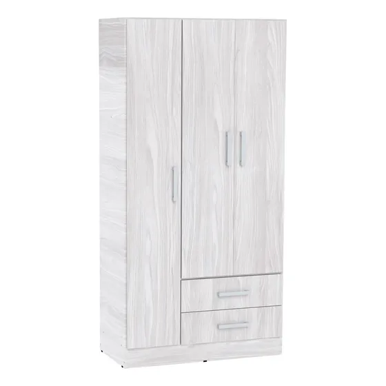 Placard Placares Melamina 0,91 Cm 3 Puertas 2 Cajones S Color Jacarandá