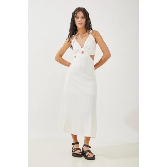 Vestido Lino Largo Rimmel