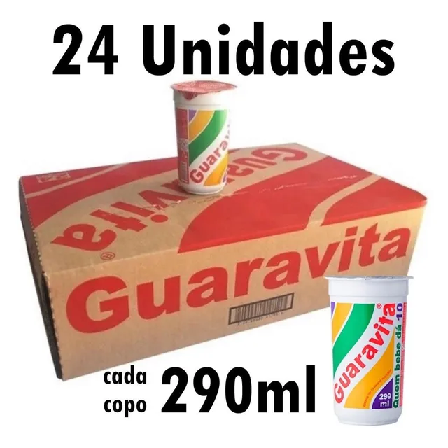 Guaravita Guaraná Sabor Original Caixa 24 Unidades 290ml