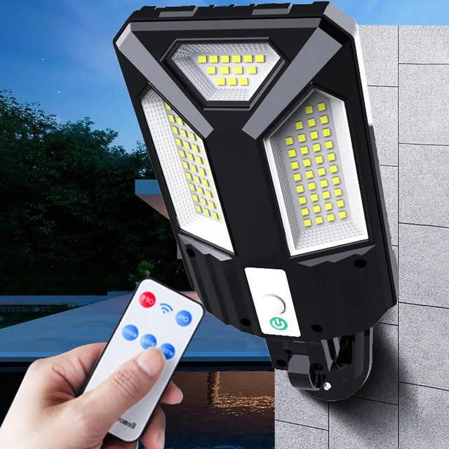 Luz Calle Solar Al Aire Libre Sensor Movimiento Control Led