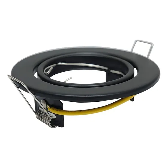 Paquete 5 Spot Base Empotrable Dirigible Foco Mr16 Led Negro