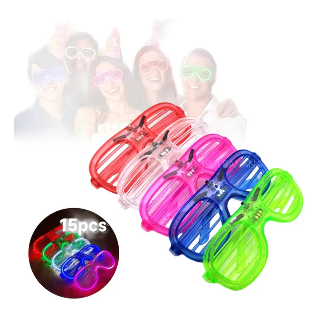 15 Lentes Luminosos Led Boda Batucada Fiesta Neón