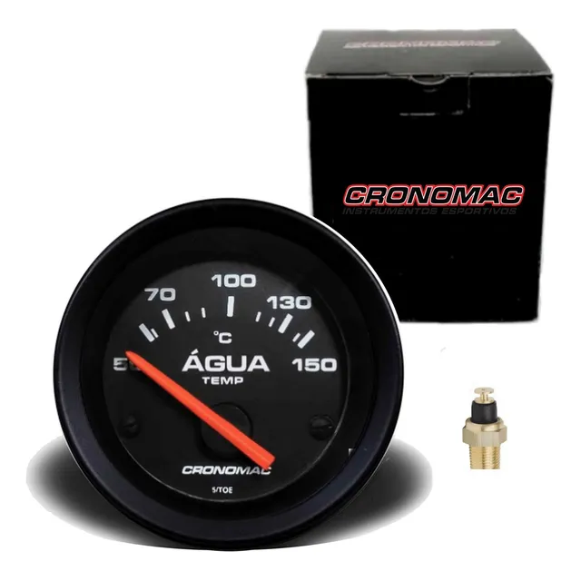 Marcador Temperatura Da Água Cronomac Street Preto + Sensor