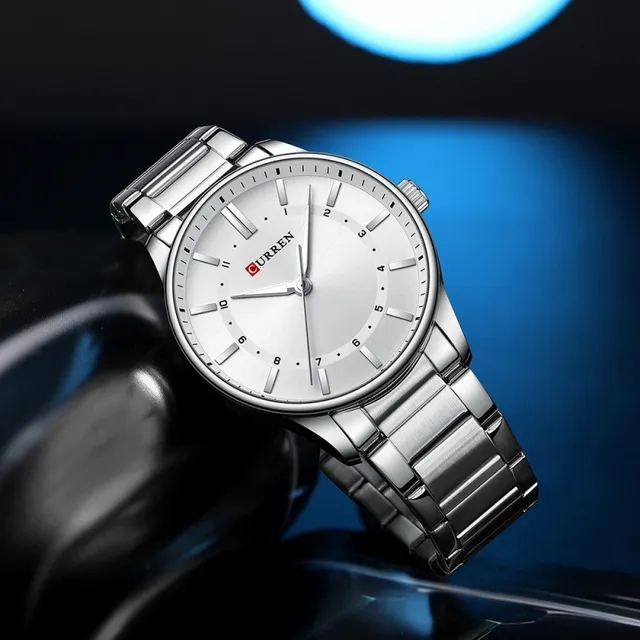 Reloj Curren Plateado Correa Acero Inoxidable