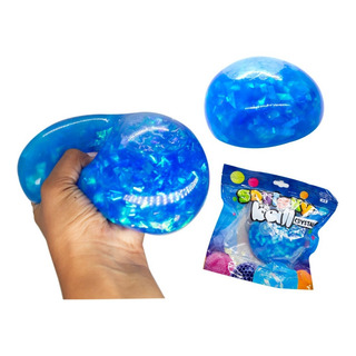 Pelota Squishy Ball Crystal Antiestrés Apachurrable Azul Pelota Squishy Ball Crystal Antiestrés Apachurrable Azul