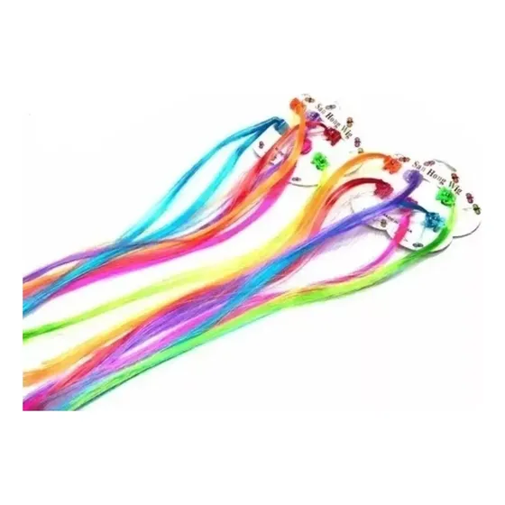 Kit 72 Mechas Cabelo Colorido Infantil Menina Atacado 