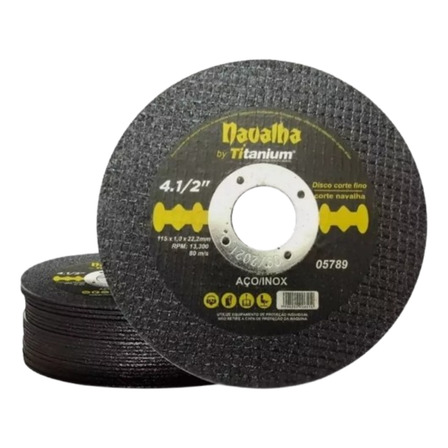 Disco Corte Fino Inox 4.1/2 X 1,0 Esmerilhadeira 100 Peças Disco Corte Fino Inox 4.1/2 X 1,0 Esmerilhadeira 100 Peças