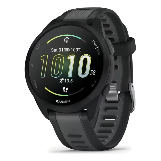 Relógio Garmin Forerunner 165 Basic Amoled Preto Desenho da pulseira Mesh