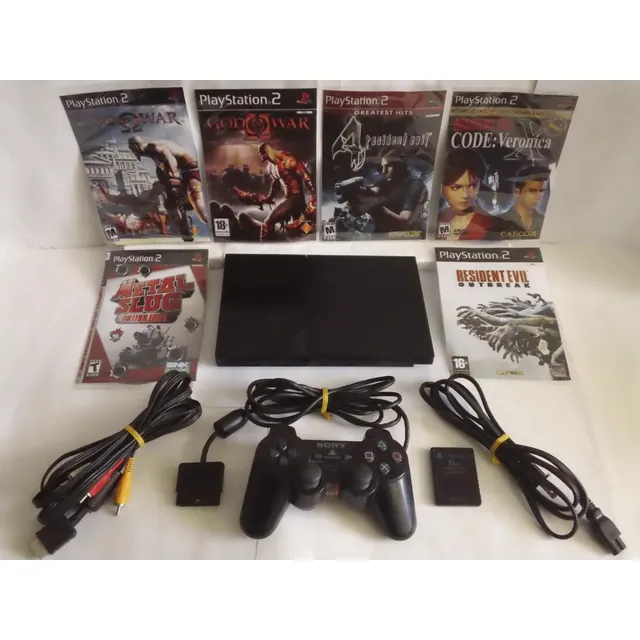 Playstation2 Slim+chip+memoria+control+cables+4juegos Gratis